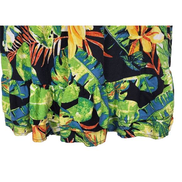 Rachel Roy X-Small Multi-Color Floral Mini Skirt Elastic Waist 2 Tier Peplum - Picture 8 of 12